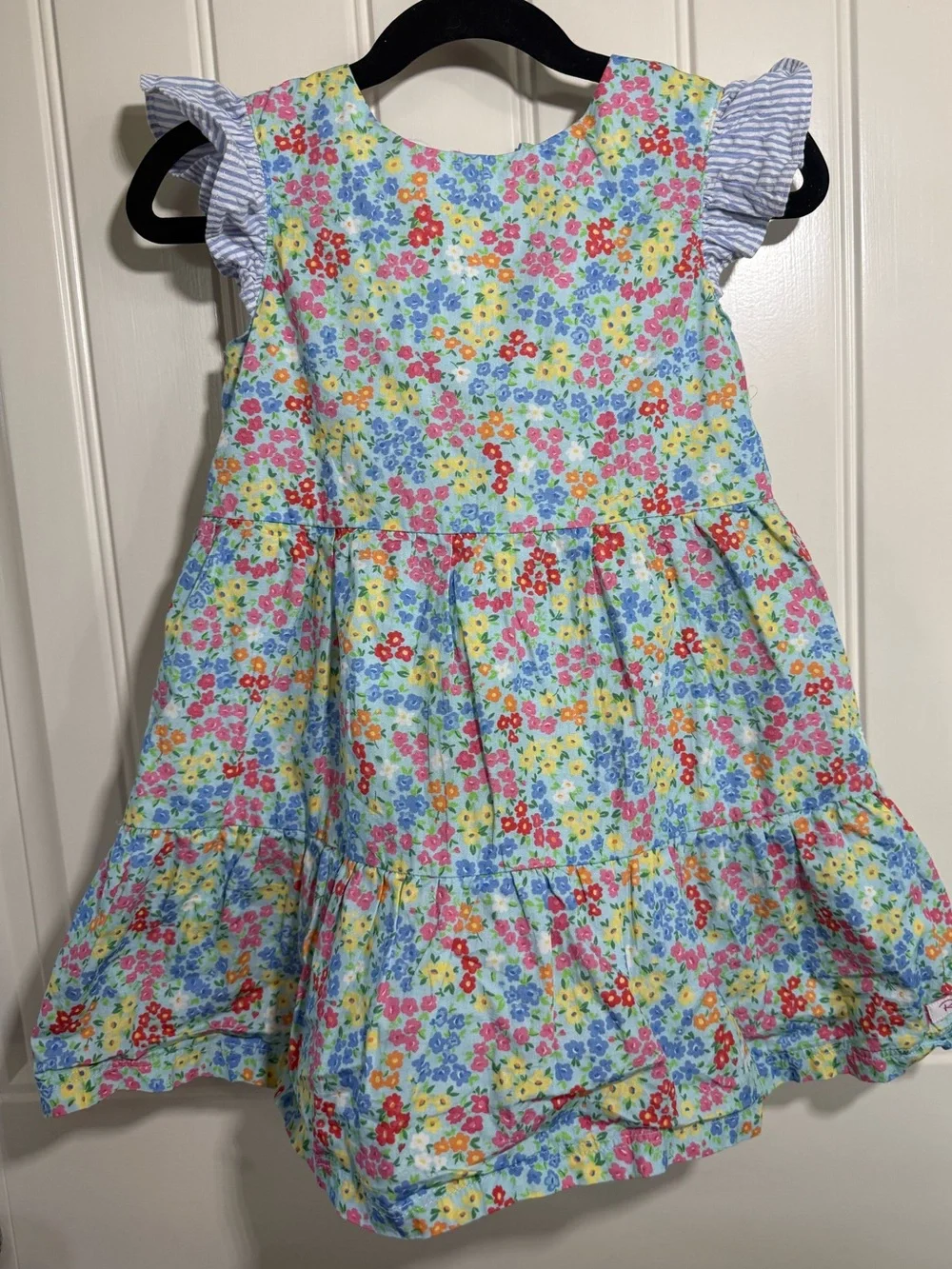Floral tiered, Fluttered Sleeve Summer Dress
